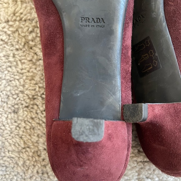 Prada Pumps 4096 Big Buckle Kitten Heels Womens 37 - Picture 3 of 5